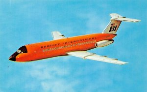 ORANGE BRANIFF INTERNATIONAL~MULTI COLORED-7 DIFFERENT INTERIOR DESIGNS POSTCARD