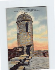 Postcard San Carlos Watchtower, Castillo de San Marcos Nat'l Monument, Florida