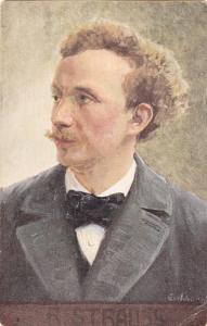 Composer Richard Strauss vintage art postcard