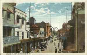 Barbados BWI Broad Street c1920 Postcard