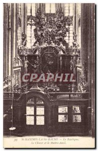 Old Postcard St Maximin la Sainte Baume Basilica Choir and the Altar