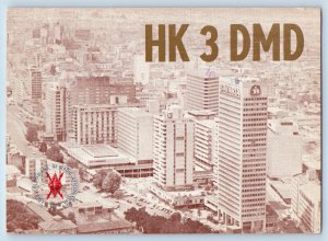 Bogota Colombia S. America Postcard HK 3 DMD QSL Ham Radio c1950's Vintage