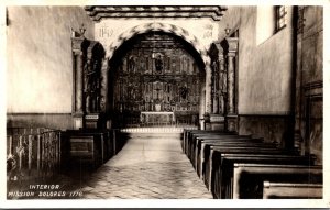 California San Francisco Mission Dolores Interior Real Photo