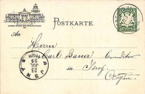 General German Sport Exhibition Munchen 1899 Pioneer Postal Card