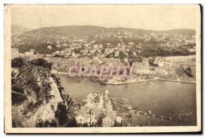 Old Postcard Nice Entree Du Port Vers Le Mont Boron