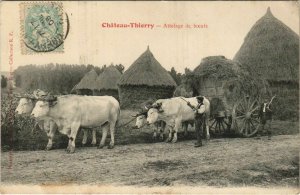 CPA CHATEAU-THIERRY Attelage de boeufs (809512)