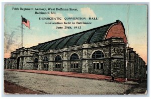 Baltimore Maryland MD Postcard Democratic Convention Hall 1912 Vintage Antique