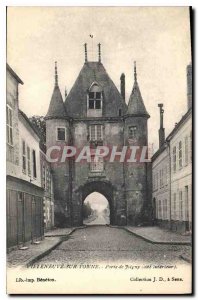 Old Postcard Villeneuve sur Yonne Joigny side door interior