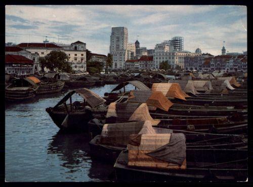 Singapore Japan Airlines vintage photo unused postcard