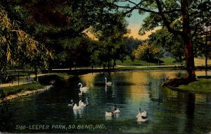 Indiana South Bend Swans In Leeper Park 1912
