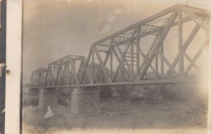 J81/ Zanesville Ohio RPPC Postcard c1910 Muskingum River & Canal Bridge 58