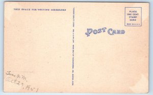 VIRGINIA BEACH, VA ~ 1951 ~MAIN STREET SCENE c1930s Cars Linen Postcard