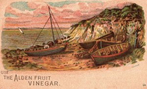 1880s-90s Row Boats Ocean Segal Alden Fruit Vinegar HC Ackmann Staple Trade Card