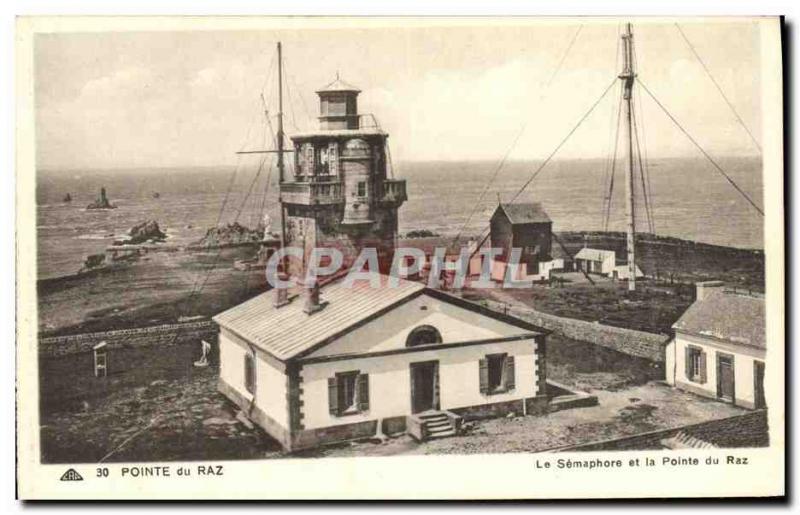 Old Postcard The Pointe Du Raz The semaphore and Raz