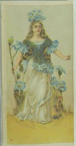 1880's Newman's Baking Soda Powder Lovely Flower Lady Fantasy Card P116