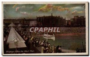 Brighton Old Postcard From The West Pier