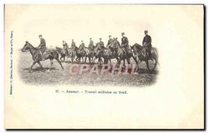 Old Postcard Horse Riding Equestrian Saumur Military Working at Breil