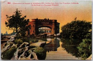 1910's Summit Strawberry Hill Golden Gate Park San Francisco CA Posted Postcard