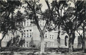 RPPC,  McCOOK NE Nebraska     SENIOR HIGH SCHOOL    c1940s Postcard