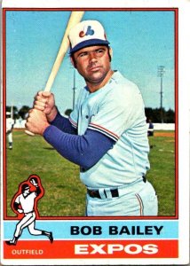 1976 Topps Baseball Card Bob Bailey Montreal Expos sk13428