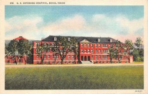 BOISE, Idaho ID    US VETERANS HOSPITAL~VA    c1940's Linen Military Postcard