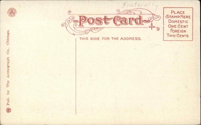 Eugene University of Oregon OR Phi Delta Theta Fraternity c1910 Vintage Postcard