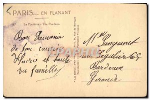 Old Postcard Paris strolling Pantheon