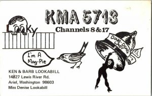 QSL Radio Card From Ariel Washington KMA 5713 