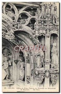 Postcard Old Brou Church Bourg Figures of the Mausoleum of Margaret of Bourbon