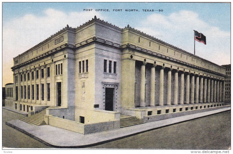 Post Office , FORT WORTH , Texas , PU-1954