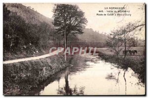 Old Postcard Normandy Vallee du Noireau Conde Road bridge has Ouitly