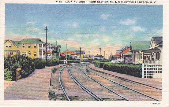 Looking South From Railroad Station No 1 Wrightsville Beach North Carolina Cu...