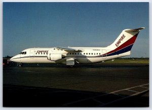 Airplane Postcard Empire Airlines Airways BAe 146-200A N462EA Yellowknife FJ3