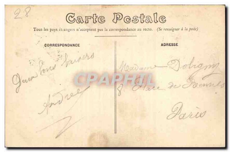 Postcard Old Chartres has a straight La Cathedrale