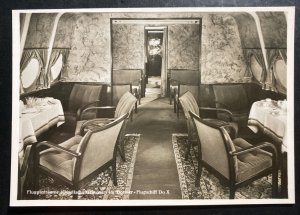 Mint Dornier DOX Giant Seaplane Real Picture Postcard Dining Room 1932