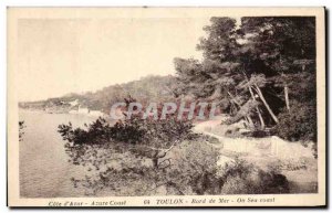 Old Postcard Toulon Seaside