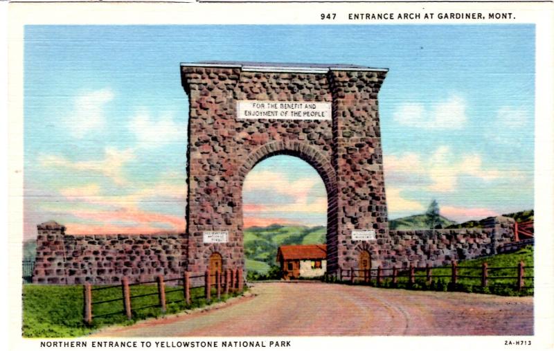 SANBORN 947, Entrance Arch at Gardiner, Mont., Yellowstone National Park