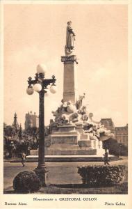 uk33464 monumento a cristobal colon buenos aires real photo argentina