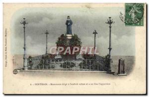 Postcard Old Pontmain Monument erected to L & # 39endroit or even held the & ...