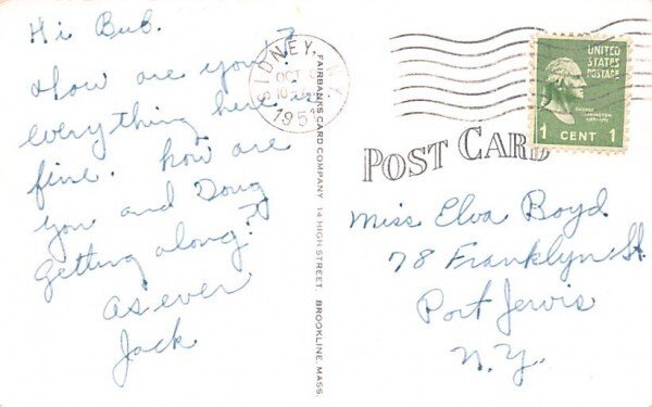 State Police Barracks Sidney, New York Postcard