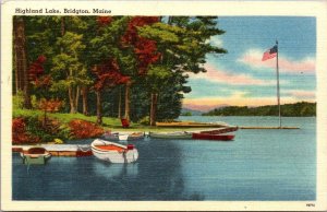 Maine Bridgton Scene On Highland Lake