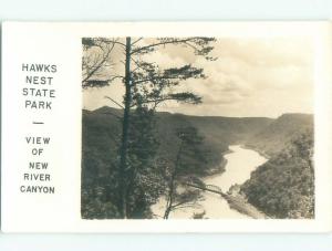 Pre-1949 rppc NICE VIEW Hawks Nest Park - Anstead West Virginia WV i9704