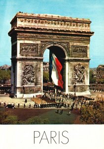 Postcard L'Arc De Triomphe Famous Monument Place de l'Étoile Paris France