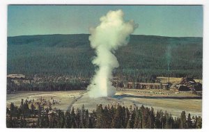 1960's Old Faithful Geyser, Yellowstone Park, Wyoming Chrome Postcard