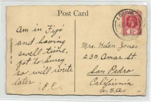 fiji islands, SUVA, Street with Post Office (1937) Stamp - Co Operative No. 124