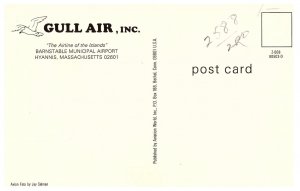 Gull Air The Airline of the Islands Hyannis MA Airplane Postcard