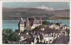 Switzerland Nyon Chateau et Mont Blanc 1960 Photo