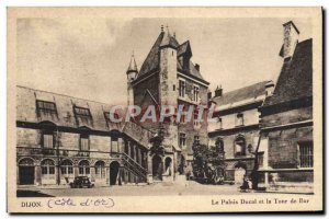 Old Postcard Dijon's Ducal Palace and the Tower Bar