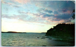 M-44551 Sunset Over Mallet's Bay on Lake Champlain Burlington and Winooski Ve...