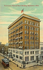 KALAMAZOO MICHIGAN~FIRST NATIONAL BANK BUILDING~1910s POSTCARD